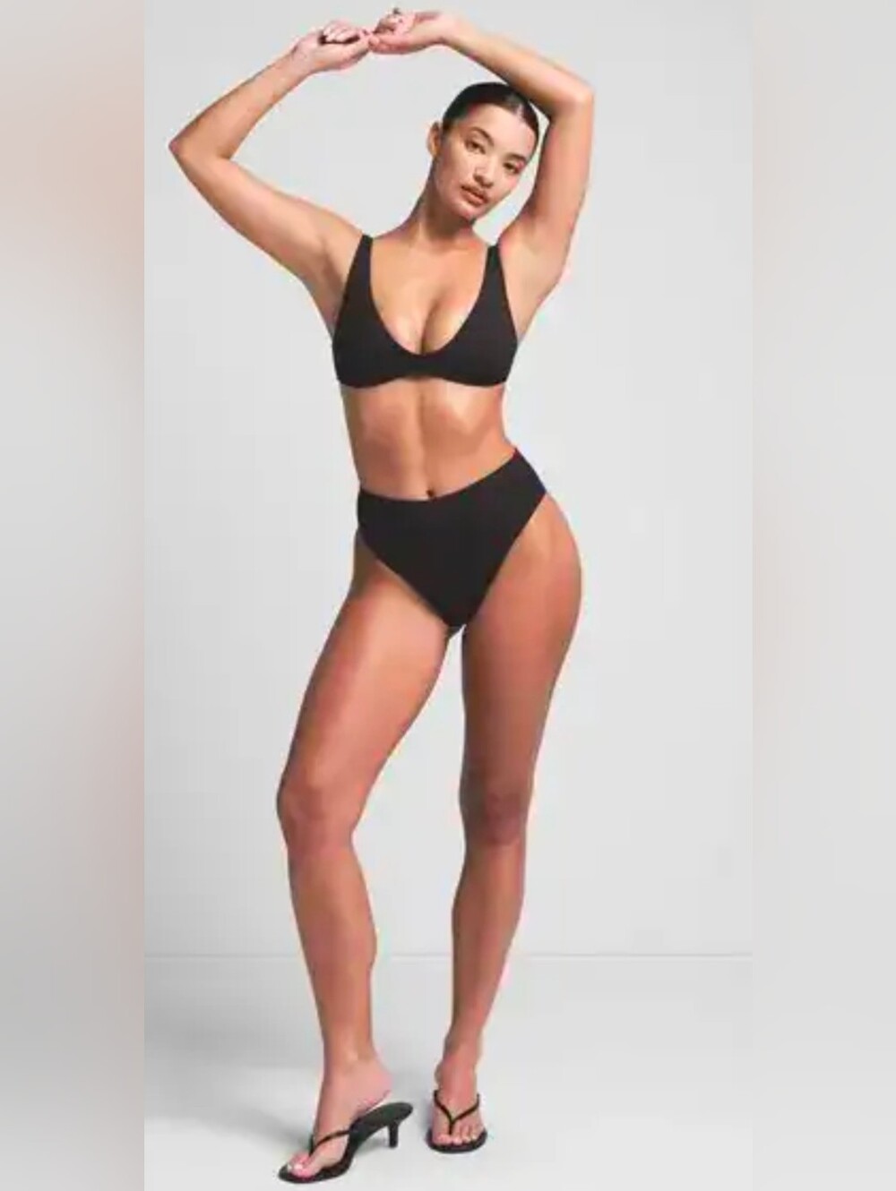 NWT SKIMS High-Waist Bikini Bottoms in Cacao/Dark Brown